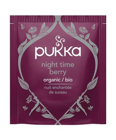 Pukka Organic Night Time Berry Herbal Tea with Chamomile  Echinacea  and Elderberry - 80 Tea Bags (20 Count x 4 Packs) for Overnight Wellness - Buy Online on GoSupps.com