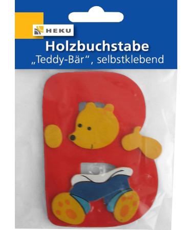 Heku Wooden Letter A Teddy Bear Door Sign 80mm Personalized Door Decoration for Kids' Rooms - Buy Online on GoSupps.com