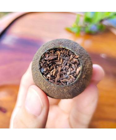 HELLOYOUNG 500g Th noir Pu-erh cuit m lang l' corce d'orange et de mandarine Aliment vert biologique chinois arri re-go t sucr de longue dur e - Buy Online on GoSupps.com