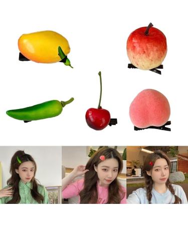 XIAHIOPT Women Girl Hair Fixing Funny Fruit Hairclip Women Girl Haipin Hair Decorations Household Accessory for Adults Cherries - Buy Online on GoSupps.com