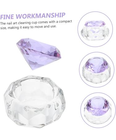 Ipetboom Manicure Cups Nail Art Crystal Cup Nail Art Cleaning Tool Glass Nail Dish Bowl Crystal Nail Art Cup Nail Art Use Cup Dappen Cup Crystal Nail Powder Purple Nail Art Liquid Cup - Buy Online on GoSupps.com