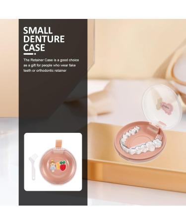 Gleavi Cute Dental Container for False Teeth & Orthodontic Supplies - Pink Storage Box for Dentures & Braces - Ideal for Home & Travel - Buy Online on GoSupps.com