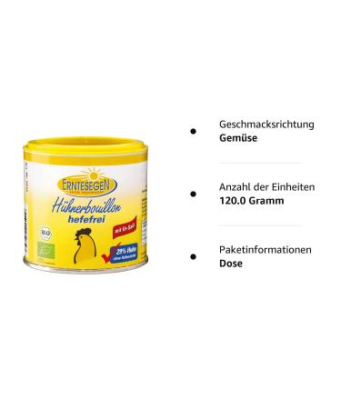 Erntesegen Organic Yeast-Free Chicken Bouillon 120g - Premium International Shipping - Buy Online on GoSupps.com