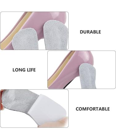 Healifty Women's High Heel Pads - Silicone Gel Insoles & Leather Heel Grips for Comfort and Support (Grey) - 4 Pairs - Buy Online on GoSupps.com