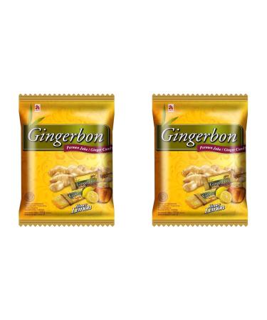 GINGERBON - Ginger Honey Lemon Bonbons - (1 X 125 GR) (Pack of 2) 125 g (Pack of 2)