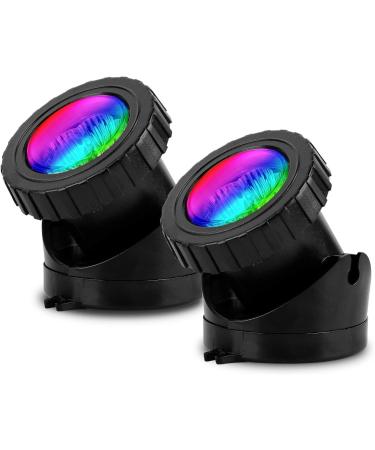 Coreslux Solar Pond Lighting - Adjustable RGB Underwater Spotlights IP68 Waterproof 2-Pack | Outdoor Garden Landscape Lighting - Buy Online on GoSupps.com