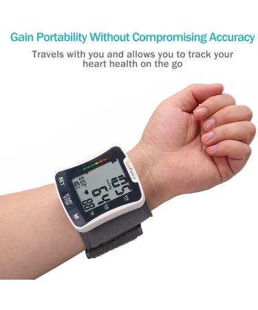LotFancy Wrist Blood Pressure Monitor with Irregular Heartbeat Detection - 2 Users, 120 Memory, Automatic Digital BP Machine - Buy Online on GoSupps.com