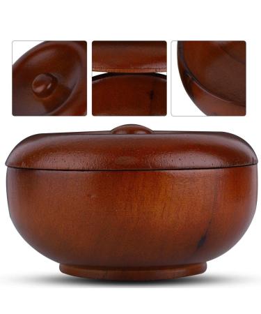 Ankroyu Foaming Shaving Soap Cream Bowl Rubber Wood Shaving Shell with Lid | Keeps Foam Warm for Men's Wet Shaving - Buy Online on GoSupps.com
