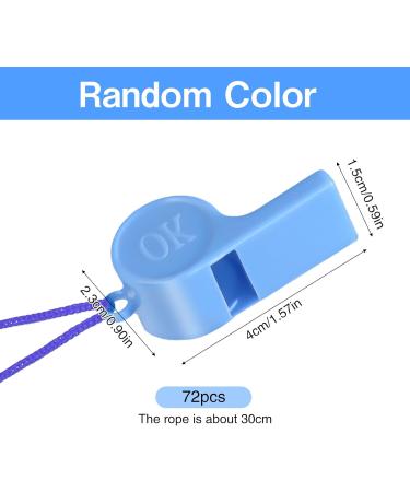 Buy Belihome 72-Piece Set of Colorful Plastic Whistles for Kids - Perfect for School Sports & Events | Adjustable Referee Pipe in 5 Colors - Buy Online on GoSupps.com