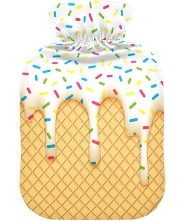 Naanle Ice Cream Heat Bottle - 2L Transparent Warm Water Bottle for Pain Relief & Hot/Cold Therapy | Bed Hand & Feet Warmer - Buy Online on GoSupps.com