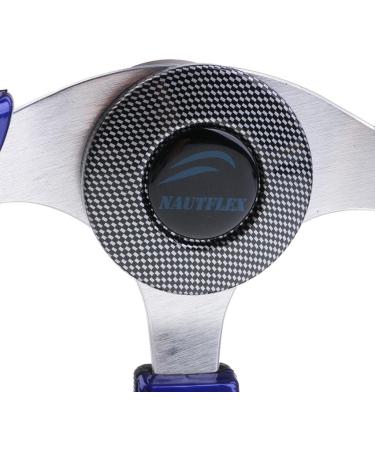 Homyl 320mm Marine Sport Pontoon Boat Steering Wheel - Battle Style Aluminum with Soft Foam Grip in Blue - Buy Online on GoSupps.com