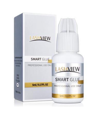 LASHVIEW Eyelash Extension Glue -1s Extra Strong Lash Glue 5ml| Semi-Permanent Maximum Bond Power Black Adhesive for Professional Use Only eyelash extension glue-5ml