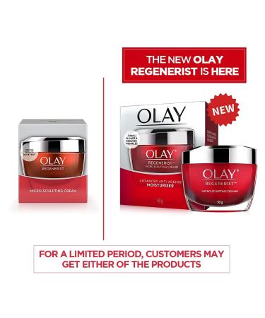 Olay Regenerist Microsculpting Day Cream 50g | Hydrate & Plump Skin with Hyaluronic Acid Niacinamide & Peptides | Ideal for All Skin Types - Buy Online on GoSupps.com