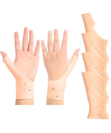 Nuanchu Gel Wrist Thumb Support Braces Unisex Wrist Hand Thumb Gloves Soft Waterproof Left and Right Hand Wrist Compression Sleeve for Relief Arthritis Tenosynovitis Typing Pain (4 Pieces) - Buy Online on GoSupps.com