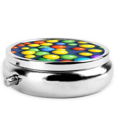 Colorful 3-Compartment Round Pill Box Organizer | Portable Travel Pill Storage | International Shipping Available - Buy Online on GoSupps.com