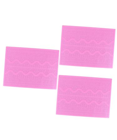 3pcs Christmas Decor Silicone Mold Silicone Cupcake Cookie Molds Cake Decorating Supplies Cookie Decorating Cookie Cutters Silicone Cake Emossing Mold Candy Decorative Items Pinkx3pcs mediumx3pcs