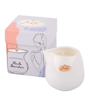 BADFEE massage candle hot berches (fragrance sensual-fruity berry scent body care + massage natural ingredients for several applications)