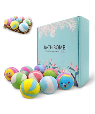 Bath Bombs  Bisenghy 9PCS 3.6 Oz Bath Bomb Gift Set with Natural Essential Oils  Perfect for Bubble Bath & Home Spa  Moisturizing Skin  Best Christmas/Birthday/Holiday Gift for Mom  Girls and Kids