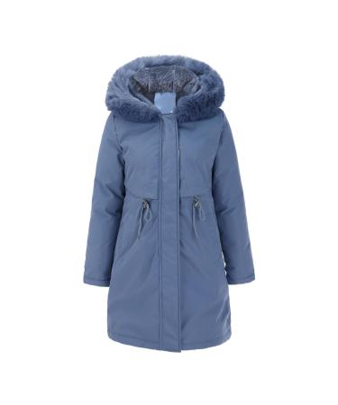 Women's winter coat warm quilted coat long with removable hooded cream katzii light quilted jacket down coat women long winter blue softshell jacket long women waterproof breathable light 3xl blue