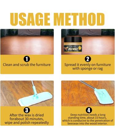 LUXIAO Beeswax Furniture Polish Bees Wax Wood Cleaner Furniture Polish and Wood Seasoning Bees Wax Furniture Polish Conditioner for Wood Doors Tables Floor Chairs Cabinets 80g - Buy Online on GoSupps.com