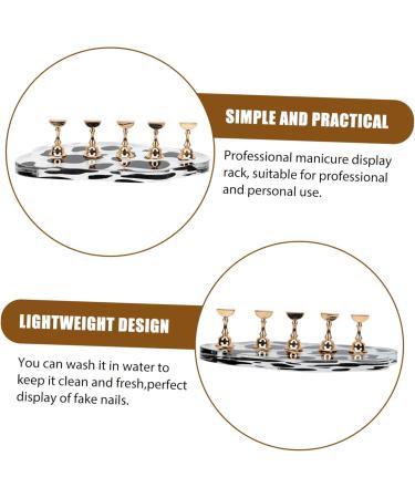Mikinona Cow Base Manicure Tools Nail Practice Rack Acrylic Nail Holder Salon Nail Art Tool Nail Stand for Practice Stand Nail Art Practice Stand Magnetic Tool Accessories Alloy Cosmetic - Buy Online on GoSupps.com