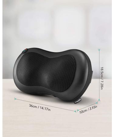 Shiatsu Electric Neck and Back Massager Pillow with Heat - 3D Deep Tissue Kneading for Muscle Pain Relief - Ideal for Home, Office, Car Use - Perfect Gift for Dad and Mom - Buy Online on GoSupps.com