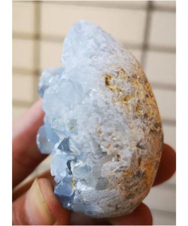 Crystal Rough Stone Natural Celestite geode Quartz Cluster Crystal Specimen Balance Gemstone Decoration - Buy Online on GoSupps.com