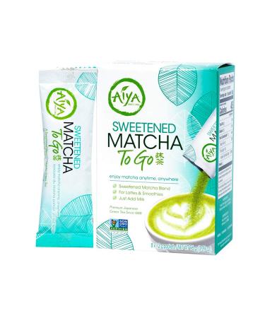 Aiya Sweetened Matcha To Go 96g (0.42 oz) - Pack of 8 - Buy Online on GoSupps.com