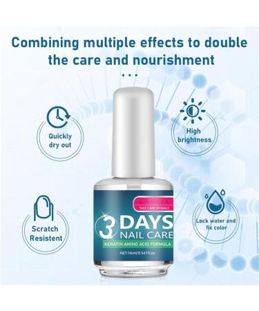 Soin des ongles 3 jours huile de soin des ongles la k ratine et aux acides amin s 16 ml. Application facile. Soin fortifiant et nourrissant quotidien. 2pcs - Buy Online on GoSupps.com