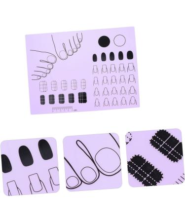POPETPOP Silicone manicure pad fingernail mat silicone acrylic nail mat manicure mat silicone manicure art mat manicure tools acrylic manicure mat Silica gel coloring nail polish purple 28x20cm Purple - Buy Online on GoSupps.com
