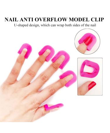 Zeaybsr 26-Piece Nail Polish Stencil Set - Reusable Nail Art Protection Tips & SIAL Painting Guide (Pink) | Essential Manicure Tools for Perfect Nail Art - Buy Online on GoSupps.com