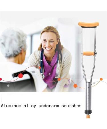 Crutches for Adults Underarm Underarm Crutches Push Button Adjustable Crutches Medical Aluminum Crutches with Comfortable Underarm Pad and Handgrip Great for Travel or Work Selfless dedication - Buy Online on GoSupps.com