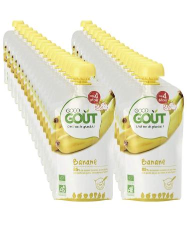 Good Go t - Organic - Pack of 32 Fruit Pur e Bottles for 4 months + 120 g - Pack of 32