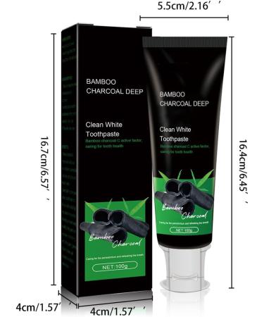 Dyceittdia 2pcs Bamboo Charcoal Deep Toothpaste - Naturally Whiten Teeth Clean Stains & Eliminate Odors - 100g Each - Buy Online on GoSupps.com