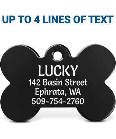 Personalized Rainbow, Black Steel, or Brass Dog Tags - Custom Engraved for Dogs and Cats | Fun Fonts | ID Tags (Pack of 1) - Buy Online on GoSupps.com