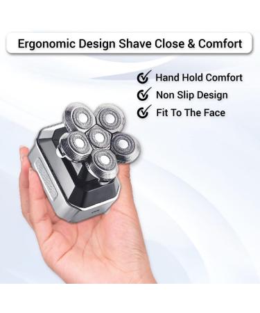 Buy Electric Razor for Men - Rechargeable IPX7 Water Resistant Shaver & Grooming Kit - 90 Min Battery Life - Buy Online on GoSupps.com