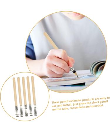 Lurrose Artistic Pencil Holders 24 pcs Colored Single Short Sketch Durable Wooden Lengtheners Supplies Goldfish Assorted Diy - Buy Online on GoSupps.com