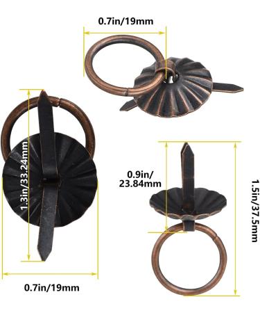 50 Metal Brad Fasteners with Pull Rings - DIY Crafts Decoration Accessories - 5 Colors - Buy Online on GoSupps.com