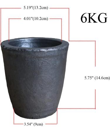 NiocTech 6KG Foundry Clay Graphite Crucibles Cup Furnace Torch Melting Casting Refining for Gold  Silver  Copper  Brass  Aluminum 3272F/1800 - Buy Online on GoSupps.com