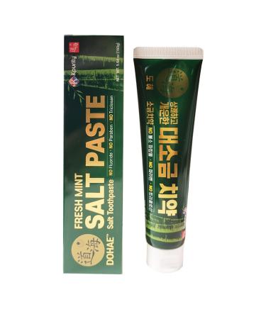 Fresh Mint Bamboo Salt Toothpaste 160g (5.64(Pack of 1) Fresh Mint) Mint 5.64 Fl Oz (Pack of 1)