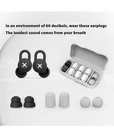 SYEBDS 36db Noise Cancelling Ear Plugs for Sleep, Snoring, Concerts - Reusable High Fidelity Hearing Protection - 12pcs, Black - Buy Online on GoSupps.com