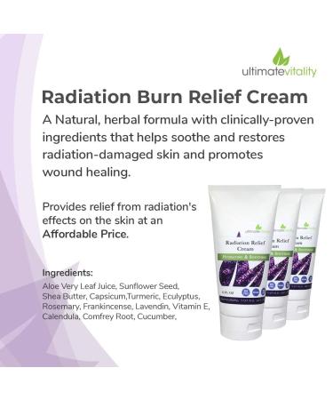 Radiation Burn Relief Cream 6oz - Natural Organic Calendula Based Cream for Radiation Patients - Lavender Scented - Paraben & Phthalate Free - Buy Online on GoSupps.com