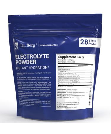 Dr. Berg's Electrolytes Powder Packets - 28 Stick Pack Variety Pack - Keto-Friendly, No Sugar, Boost Energy & Hydration - Travel Size Electrolyte Drink Mix - Buy Online on GoSupps.com