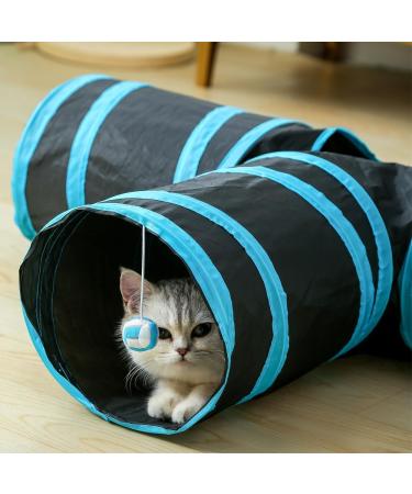 Fhodigogo Cat Tunnel Toy Rabbit Tunnel Rabbit Toys Kitten Tunnel 3 Way Cat Pop-up Tunnel Foldable Tunnel Toy for Kitten Rabbits Hamster Small Dogs - Buy Online on GoSupps.com