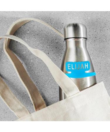 Personalized Bottle Bands - Pack of 4 Silicone Water Bottle Labels in Various Names & Colors - Buy Online on GoSupps.com