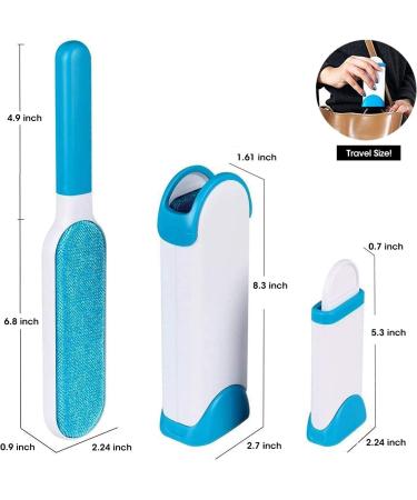 Improved Lint Brush Set with Cleaning Station & Pet Gloves - Effective Animal Hair Remover for Sofa Upholstery & Textiles - 2 Pieces Blue - Buy Online on GoSupps.com