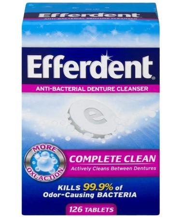Efferdent Anti-Bacterial Denture Cleanser-126 Count