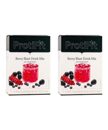 PROTIFIT - High Protein Berry Blast Fruit Drink 2 Pack 15g Protein Low Calorie Sugar Free Ideal Protein Compatible 7 Servings Per Box (2 Pack)