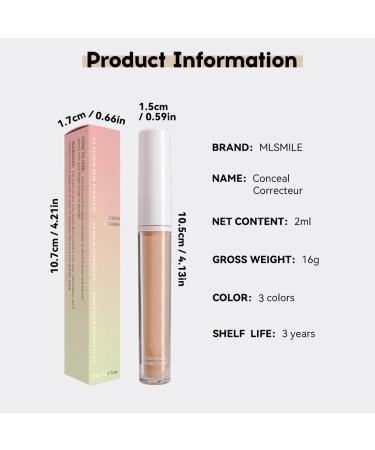  Nurvidis Face Concealer Liquid Concealer Liquid Makeup Concealer Cream Concealer Stick Contour Concealer Long-Lasting Lightening Concealer (02#+05#+06#) - Buy Online on GoSupps.com