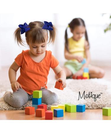 3 Inch Navy Grosgrain Bow Set for Little Girls - Pack of 2 - Buy Online on GoSupps.com